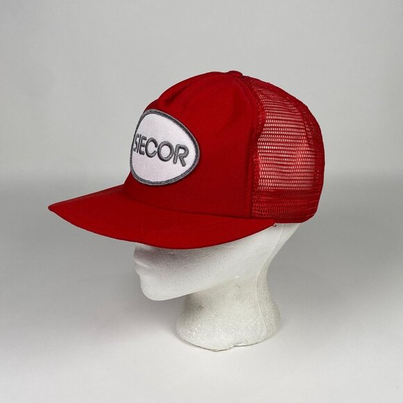 Vintage Siecor Snapback Mesh Trucker Hat Cap Logo Patch Made in USA No Foam - Picture 2 of 7